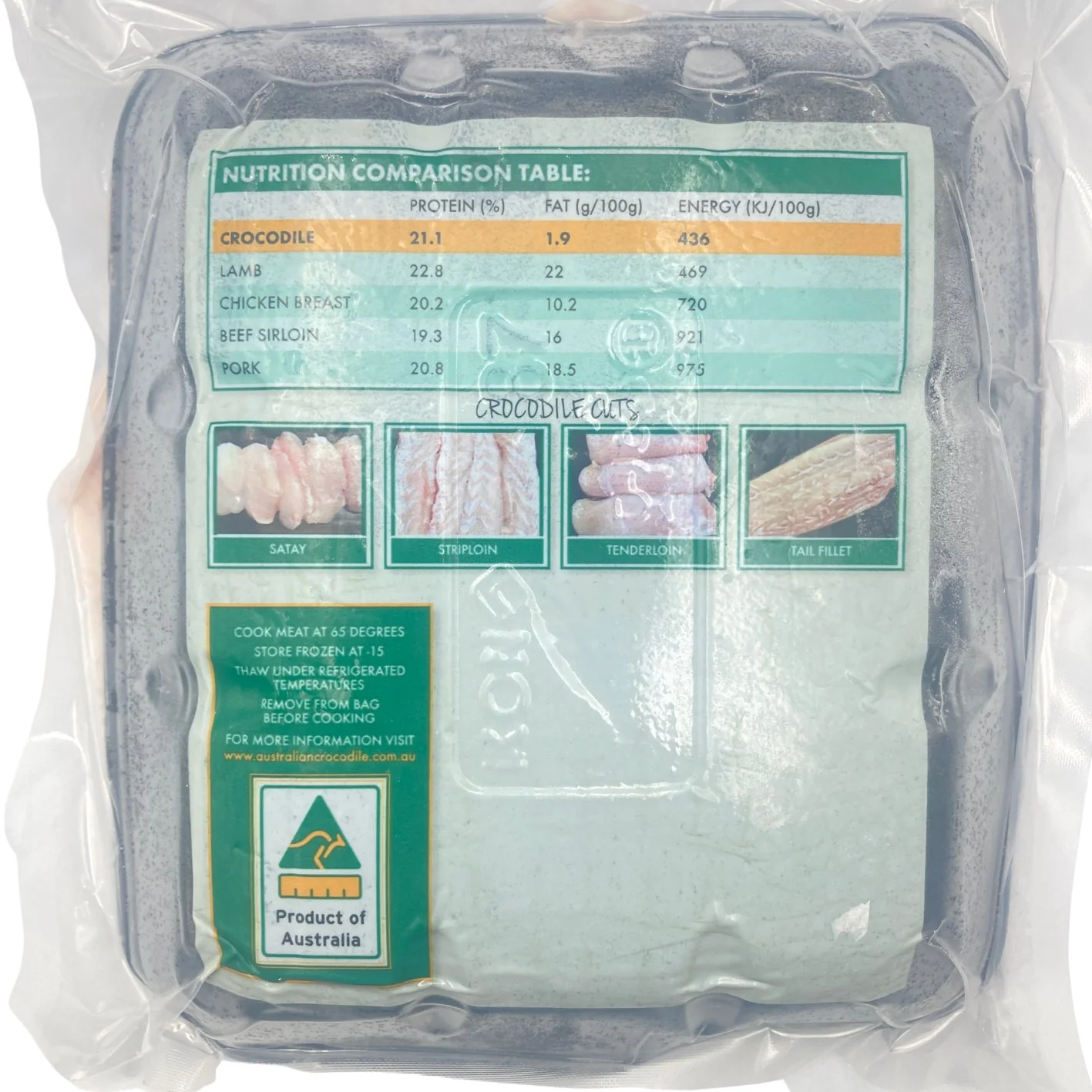 Australian Crocodile Body Meat 1kg - Image 2