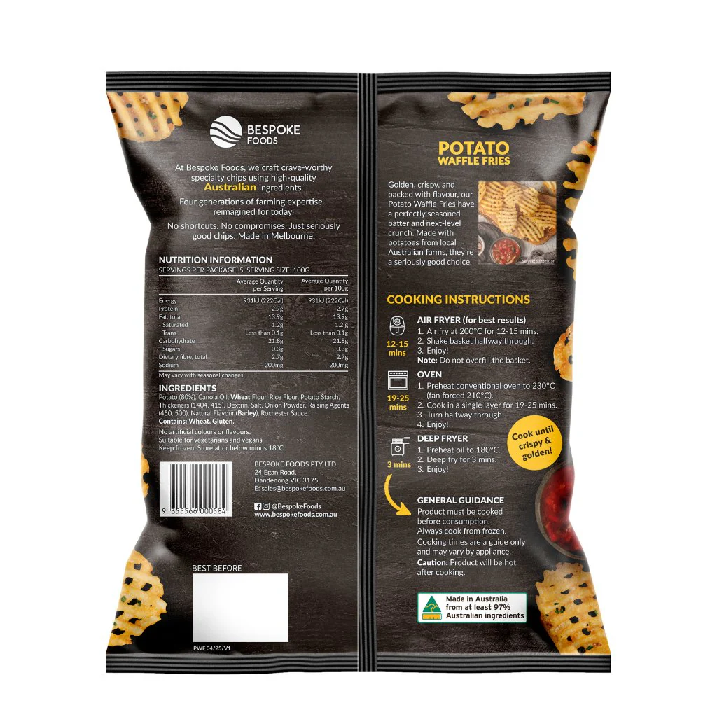Bespoke Potato Waffle Fries 500g - Image 3