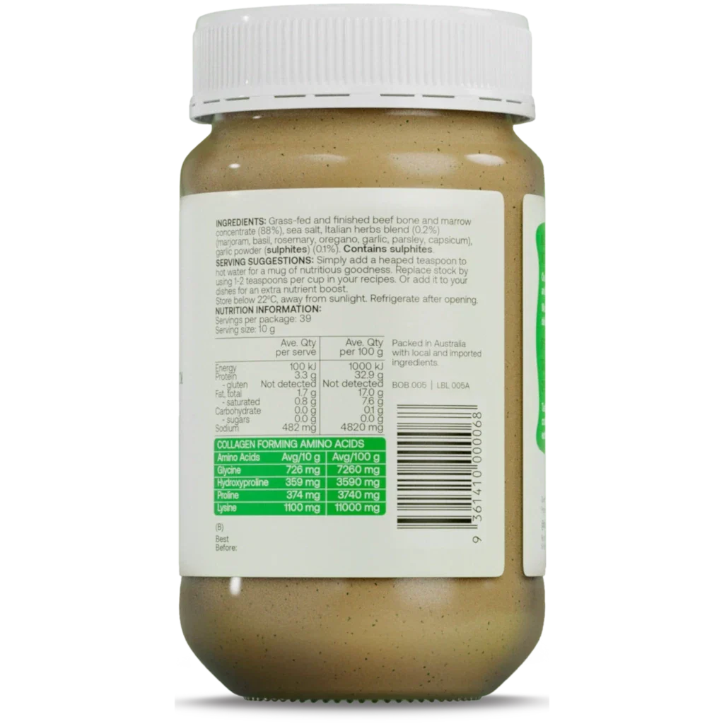 Best of the Bone Italian Herbs & Garlic Bone Broth Concentrate 390g - Image 2