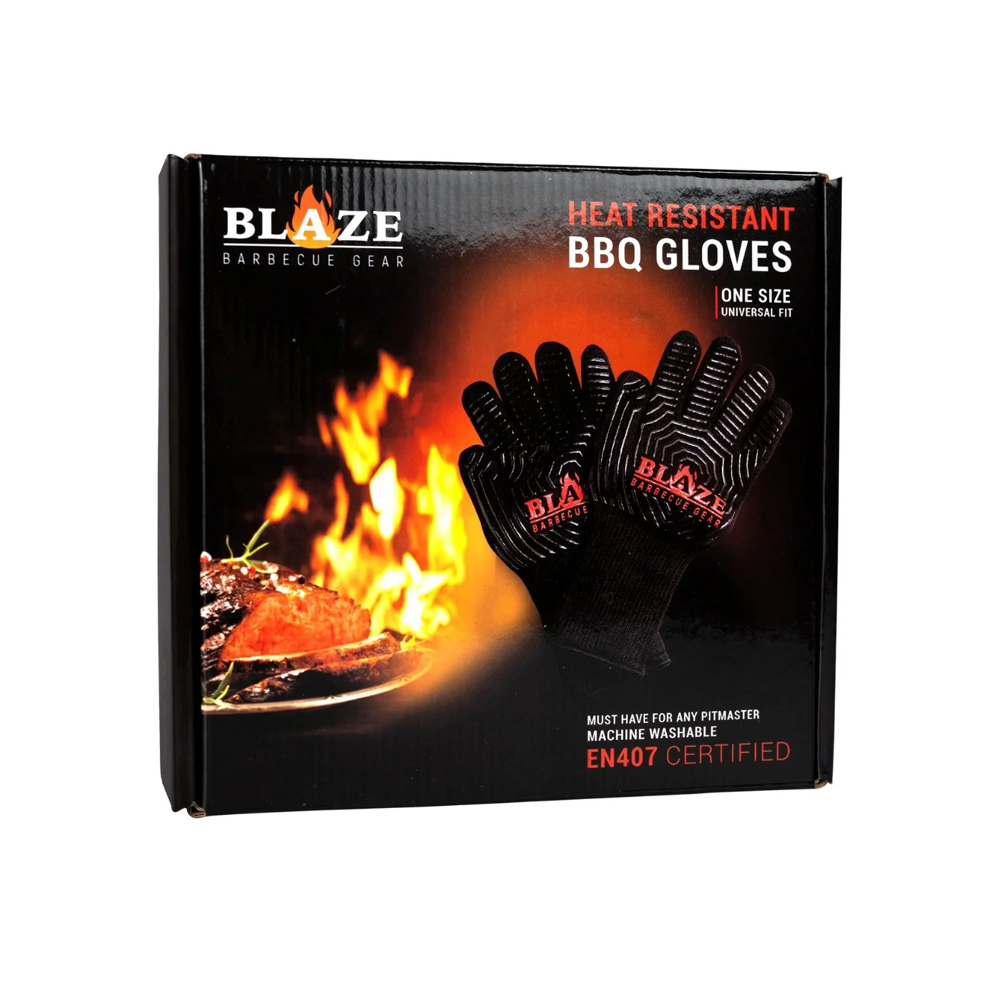 Blaze Heat Resistant BBQ Gloves - Image 2