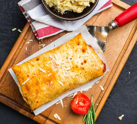 Chicken Parmigiana Filo Pastry