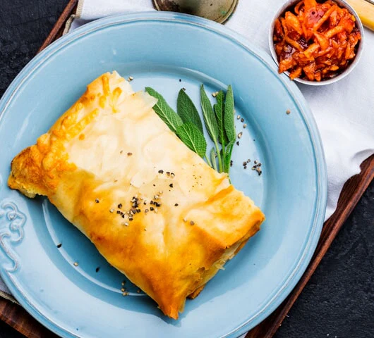 Creamy Chicken & Camembert Filo Pastry