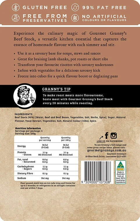 Gourmet Granny's Beef Stock 500g - Image 2