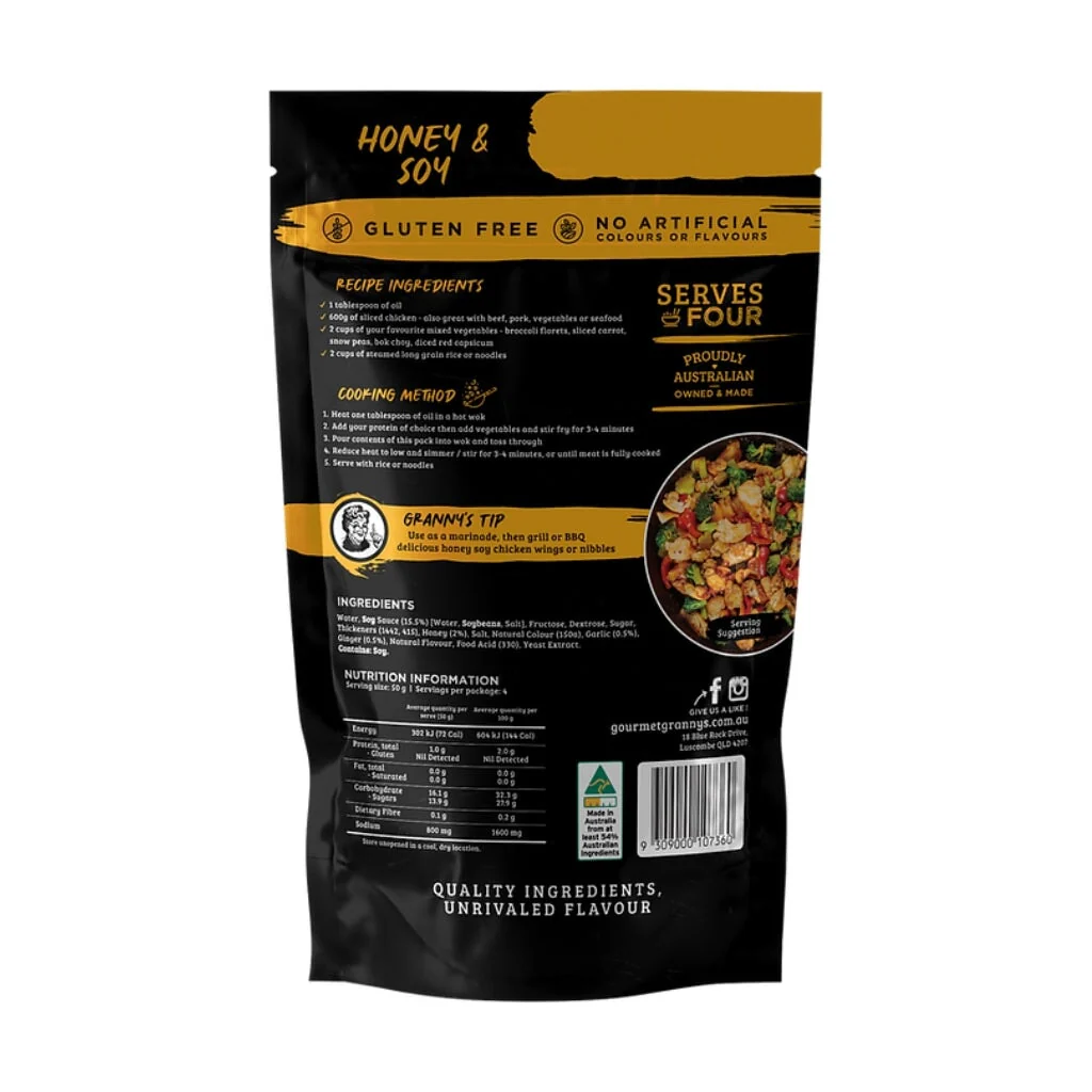Gourmet Granny's Stir-Fry Sauce 200g - Honey Soy - Image 2