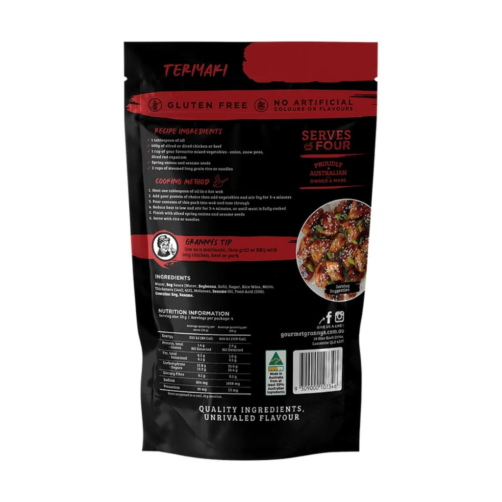 Gourmet Granny's Stir-Fry Sauce 200g - Teriyaki - Image 2