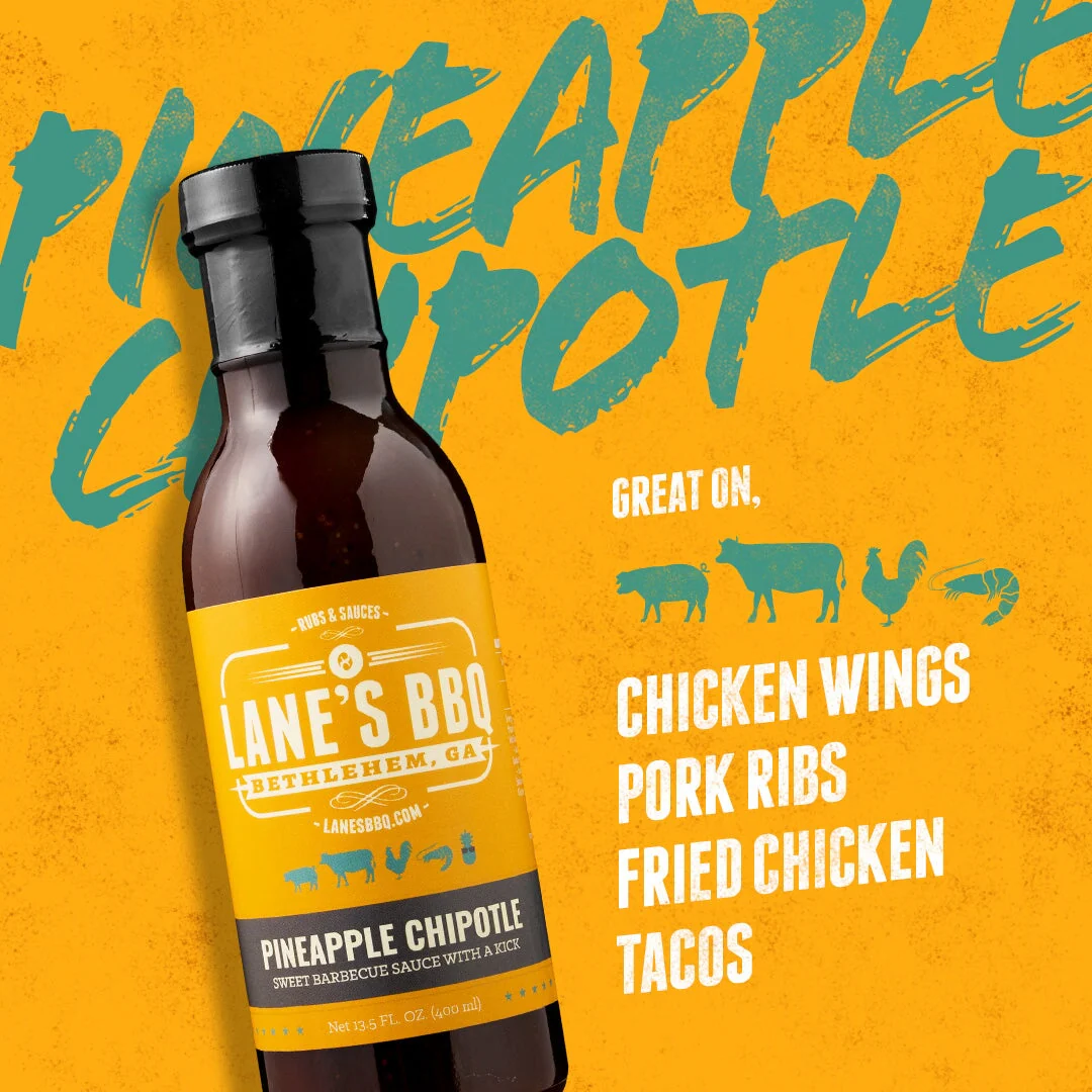 Lane's BBQ Pineapple Chipotle Sauce 365ml - Image 2