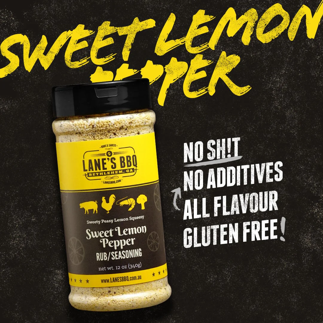 Lane's BBQ Sweet Lemon Pepper Rub 136g - Image 2
