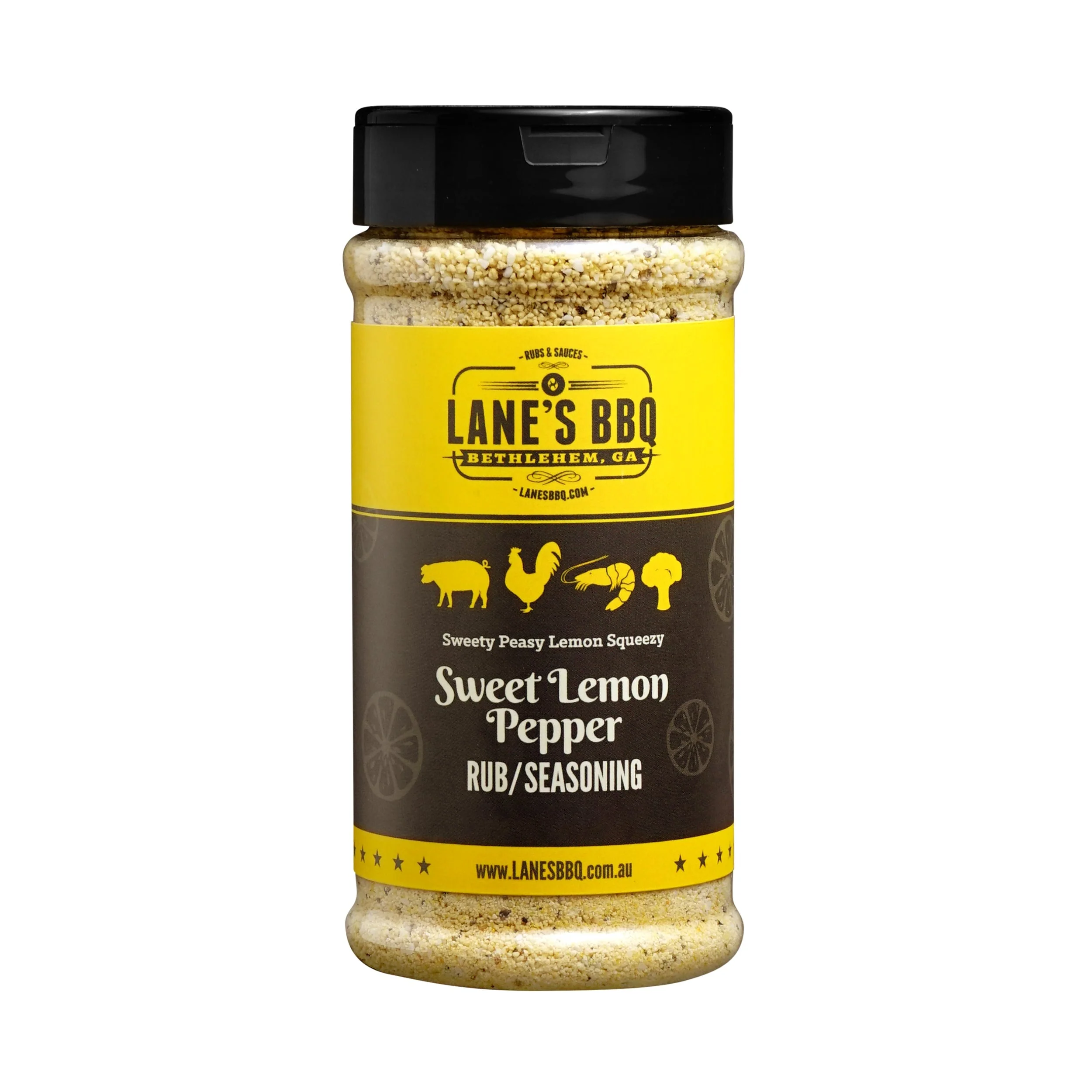 Lane's BBQ Sweet Lemon Pepper Rub 360g - Pitmaster