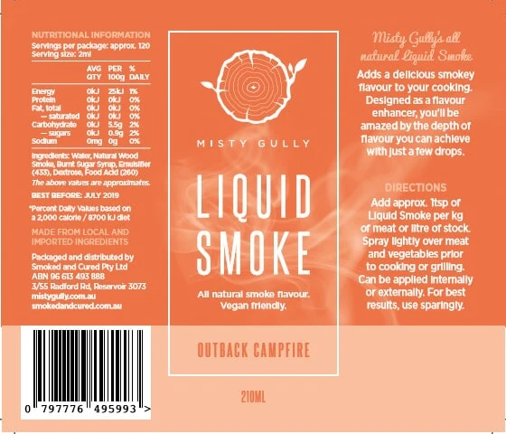 Misty Gully Liquid Smoke Outback Campfire 200ml - Image 2