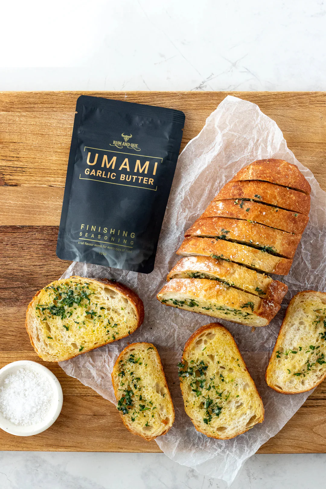 Rum and Que Umami Garlic Butter Seasoning 100g - Image 2