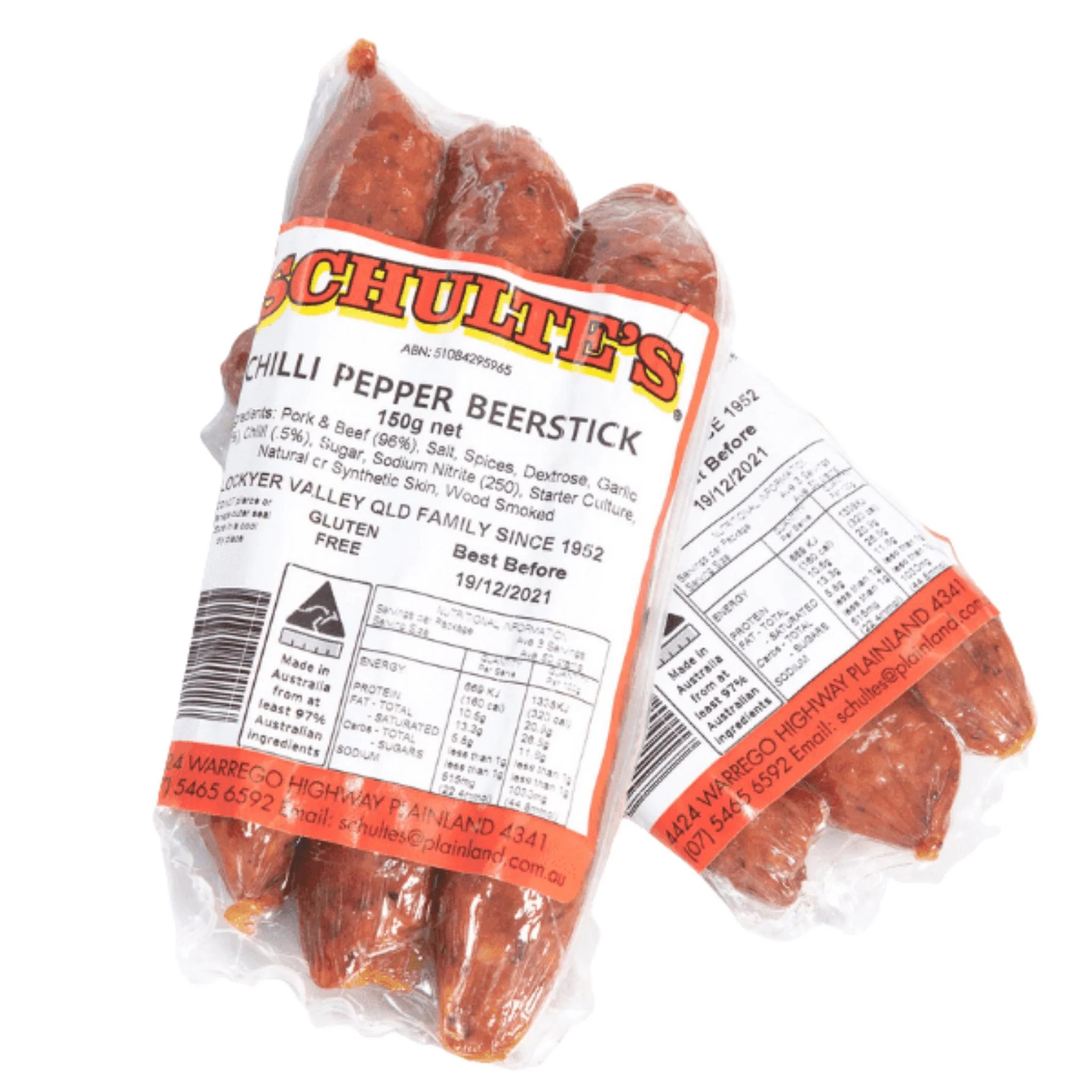 Schulte's Chilli Pepper Beerstick 3 Pack - 120g