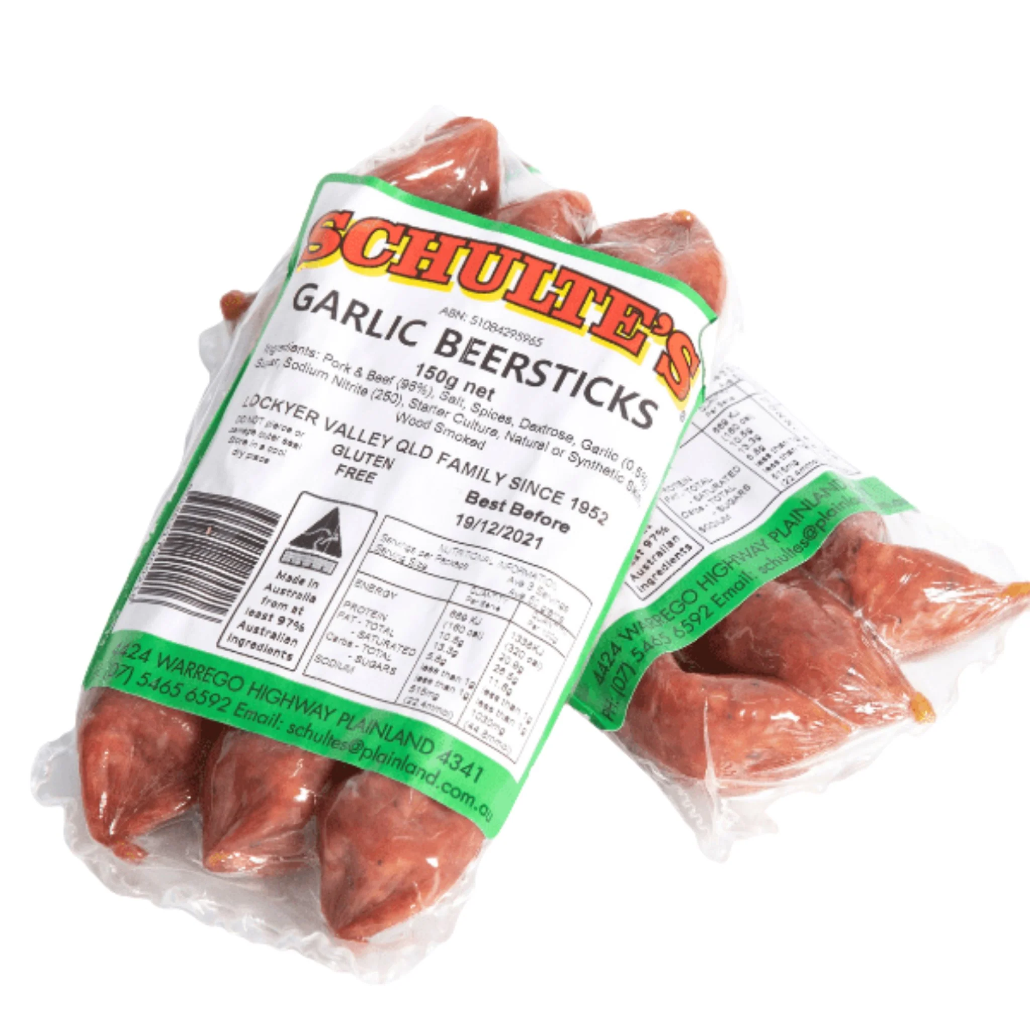 Schulte's Garlic Beerstick 3 Pack - 120g