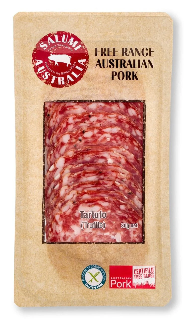 Salame Tartufo - Free Range Truffle Salami – Sliced 80g