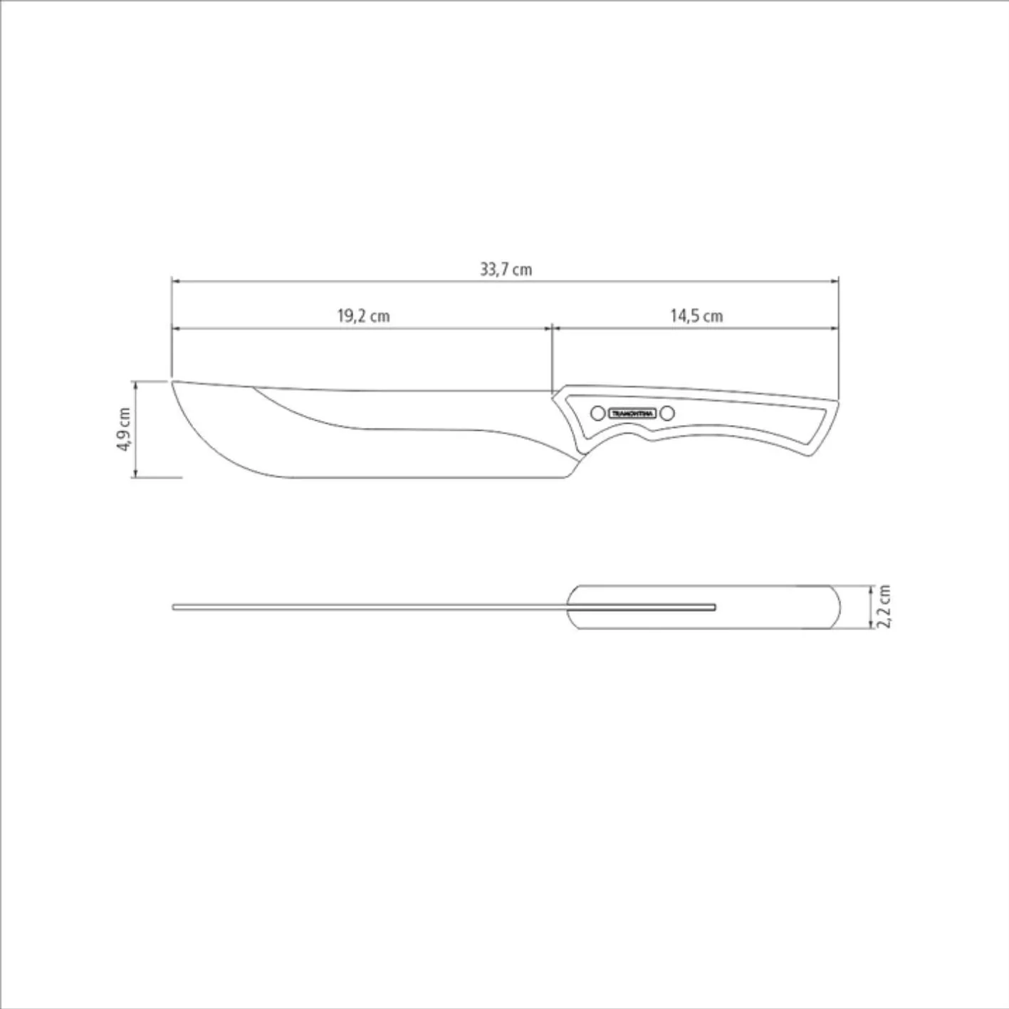Tramontina Churrasco Black Collection Meat Knife 8" - Image 3